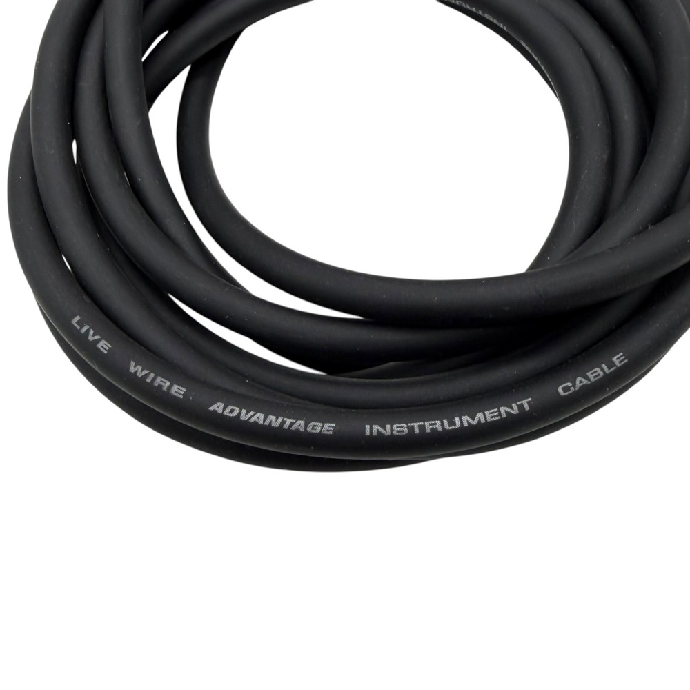 Live Wire Advantage 10ft Instrument Cable 1/4 Inch Straight TS Black Guitar Cord - Picture 4 of 4
